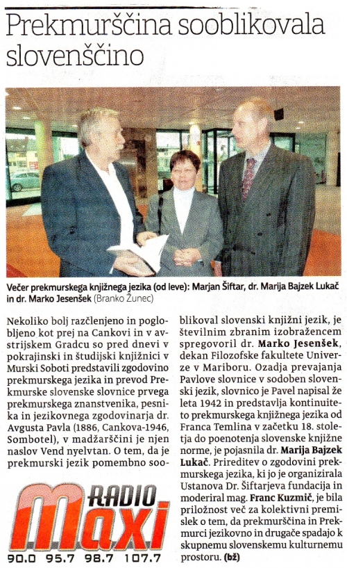 VEČER-JESENŠEK,24.4.2014